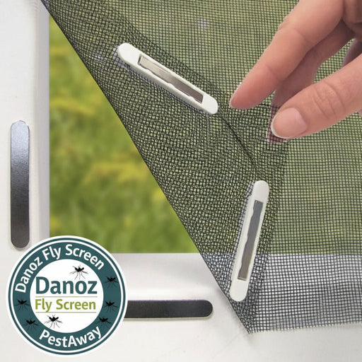Danoz PestSmart - 3pc DIY Magnetic Window Screen Kit - Fine Mesh Insect Net, No Drilling Required, Cut to Size(black 150cm x 130cm) - danozdirect