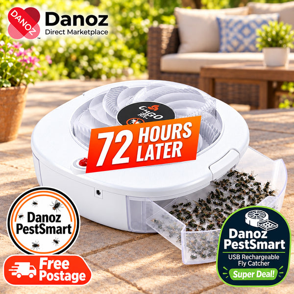 Danoz PestSmart - Flycatcher Rechargeable/USB Electric Fly Trap - Indoors/Outdoors - Insect Pest Catching Trap - Must Have - Really works - danozdirect