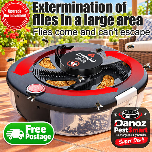 Danoz PestSmart - Flycatcher Rechargeable/USB Electric Fly Trap - Indoors/Outdoors - Insect Pest Catching Trap - Must Have - Really works - danozdirect