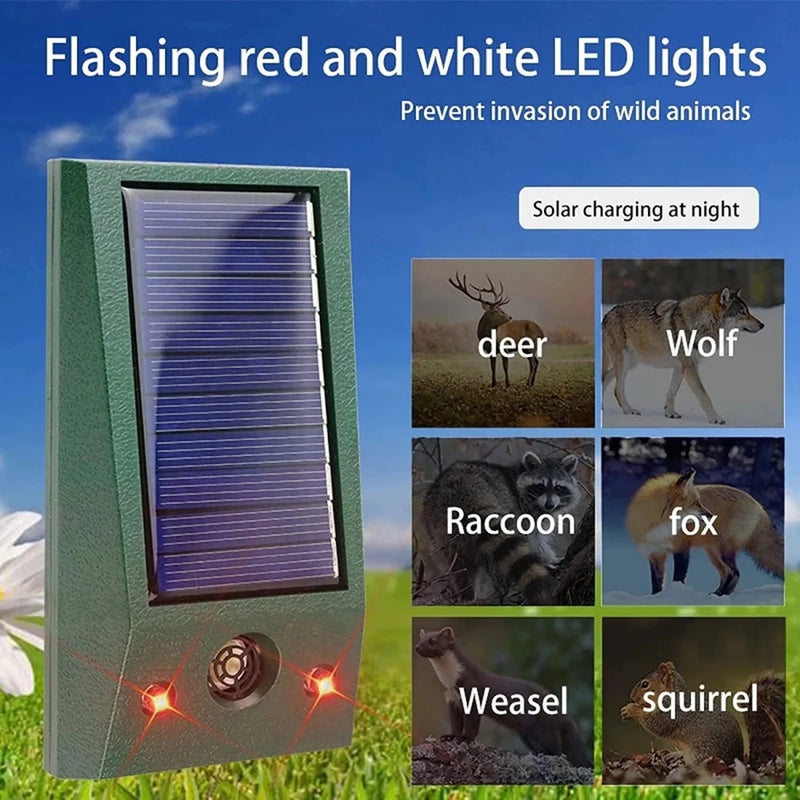 Danoz PestSmart - Keep unwanted critters at bay with this clever solar - powered and USB Chargeable, Repeller! Combining ultrasonic technology with flashing red LEDs - Buy 1 Get 1 Free! - danozdirect
