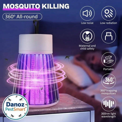 Danoz PestSmart - USB Electric Shock Mosquito and Bugs🦟🐝 Killer Lamp Waterproof 2 in 1 Bug Zapper For Indoors & Outdoors Use. USB Chargeable - danozdirect