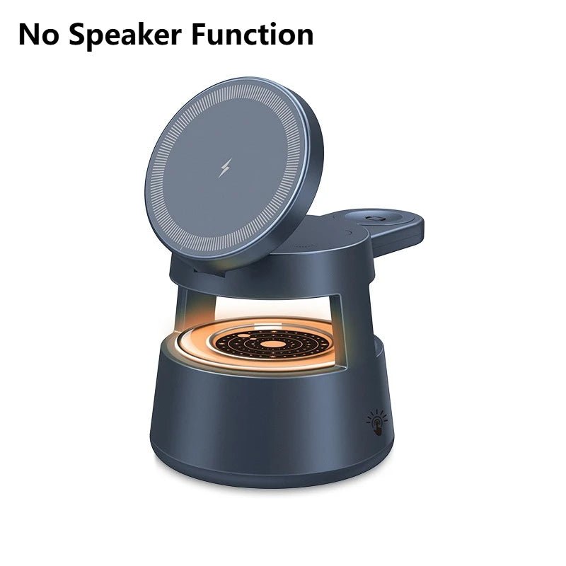 Danoz Phones - 5 in 1 Wireless Charger & Bluetooth Speaker & Night Light For Magsafe iPhone 17 16 15 14 13 12 Pro Max iWatch 11~2 AirPods Pro3 - danozdirect