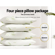 Danoz Pillows - Giselle Bedding 4 Pack Bamboo Pillow Family Hotel - danozdirect