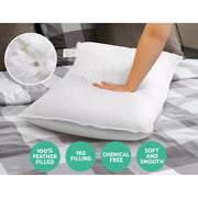 Danoz Pillows - Giselle Bedding Goose Feather Down Pillow 2 Pack super Bundle - danozdirect