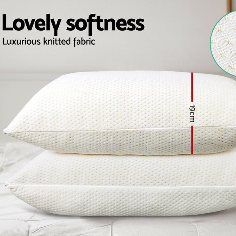 Danoz Pillows - Giselle Bedding Memory Foam Pillow 19cm Thick - 2 Pack Bundle - Free postage! - danozdirect