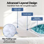 Danoz Pillows - Giselle Bedding Shredded Memory Foam Pillow Adjustable Loft - 2 Pack offer - danozdirect