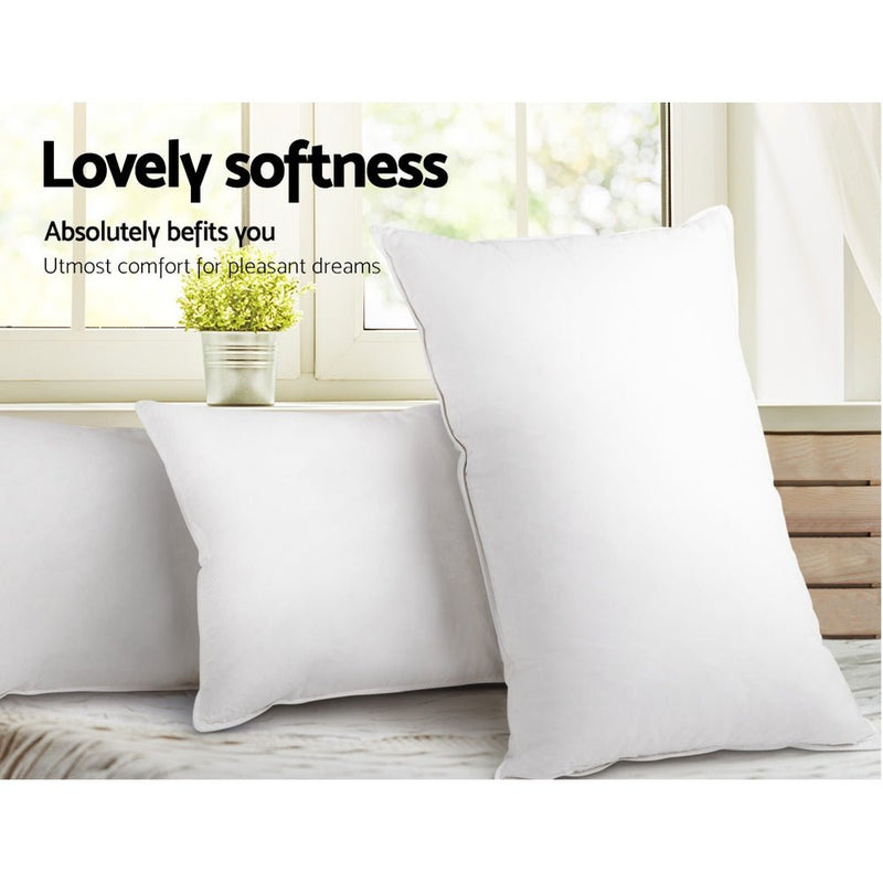 Danoz Pillows Super deal! - 4 Pack Giselle Bedding Bed Pillow Family Hotel 48X73CM - Free Postage! - danozdirect