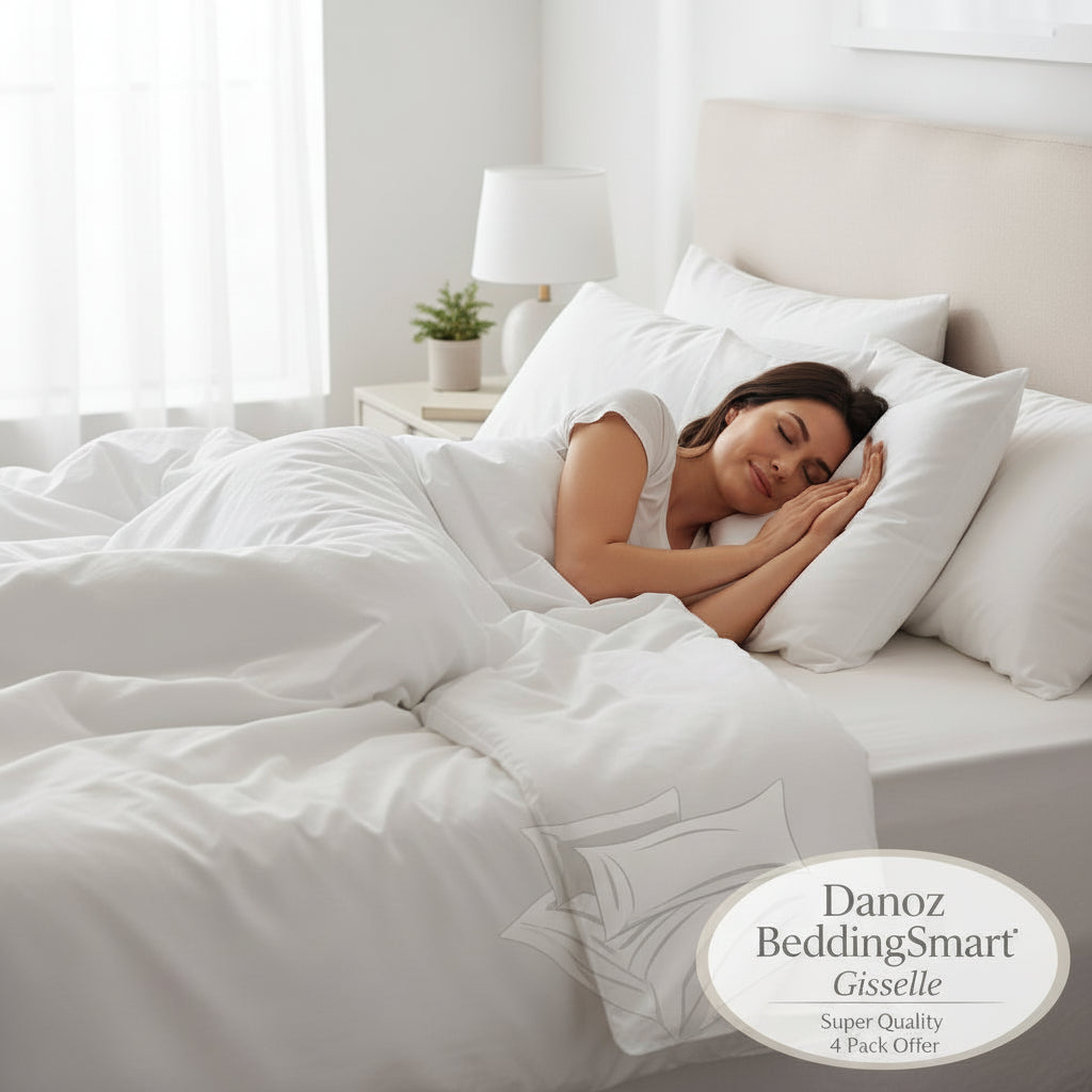 Danoz Pillows Super deal! - 4 Pack Giselle Bedding Bed Pillow Family Hotel 48X73CM - Free Postage! - danozdirect
