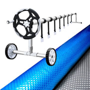 Danoz Pools 🏊 Aquabuddy Pool Cover 400 Micron 8x4.2m Swimming Pool Solar Blanket 5.5m Roller - danozdirect