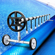 Danoz Pools 🏊 Aquabuddy Pool Cover 500 Micron 10x4m Blue Swimming Pool Solar Blanket 4m Roller - danozdirect
