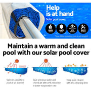 Danoz Pools 🏊 Aquabuddy Pool Cover 500 Micron 6.5x3m Silver Swimming Pool Solar Blanket 4m Roller - danozdirect