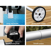 Danoz Pools 🏊 Aquabuddy Pool Cover Roller 4m Adjustable Swimming Pool Solar Blanket Reel - danozdirect