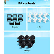 Danoz Pools 🏊 Aquabuddy Pool Cover Roller Attachment Swimming Pool Reel Straps Kit 8PCS - danozdirect