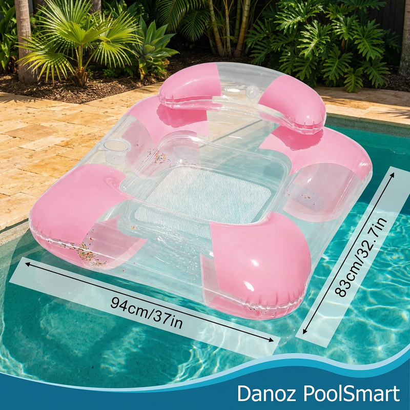 🏊 Danoz PoolSmart | Inflatable Pool Lounger | Mesh Seat & Cup Holder | Canopy or Open-Top Styles | Free Postage!