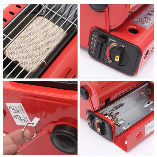 Danoz - Portable Butane Gas Heater Camping Camp Tent Outdoor Hiking Camper Survival Red - danozdirect