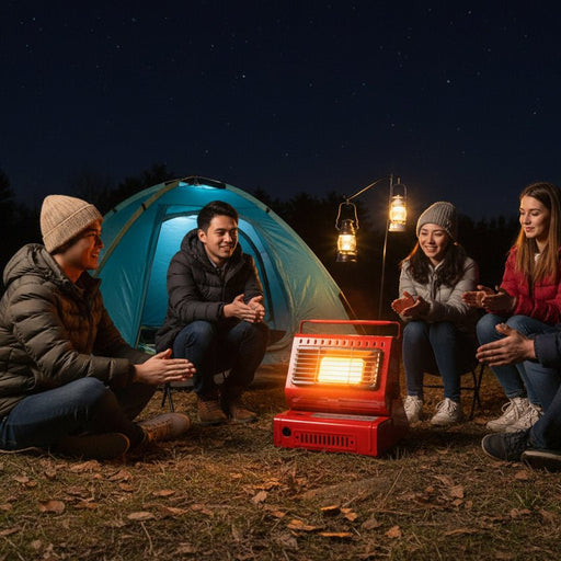 Danoz - Portable Butane Gas Heater Camping Camp Tent Outdoor Hiking Camper Survival Red - danozdirect