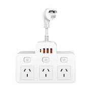 Danoz PowerSmart - Power Strip AU Multitap Wall Mounted Independent Switch Power Socket With USB C Charging Ports Network Filter Adapter - Buy 1 Get 1 Free! - danozdirect