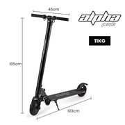 Danoz Scooters - ALPHA Peak 300W 10Ah Electric Scooter, Suspension, for Adults or Teens, Black - danozdirect