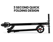 Danoz Scooters - ALPHA Peak 300W 10Ah Electric Scooter, Suspension, for Adults or Teens, Black - danozdirect