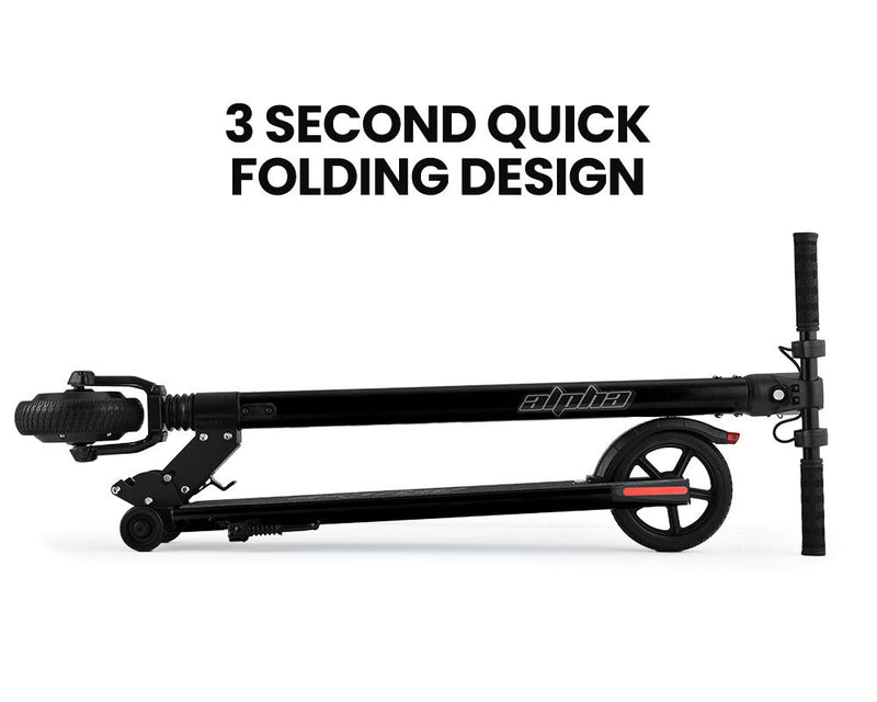 Danoz Scooters - ALPHA Peak 300W 10Ah Electric Scooter, Suspension, for Adults or Teens, Black - danozdirect