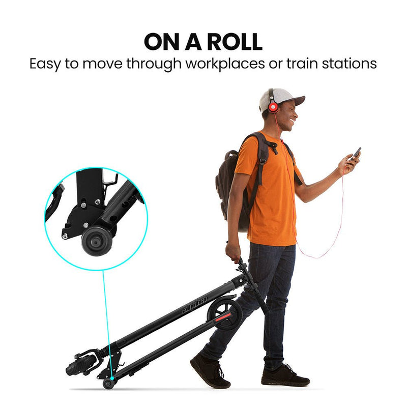 Danoz Scooters - ALPHA Peak 300W 10Ah Electric Scooter, Suspension, for Adults or Teens, Black - danozdirect
