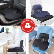 Danoz SeatSmart - DL - Shaped Integrated Car/Chair Seat Cushion Memory Foam Seat Anti - Slip Bottom Pressure - Reducing Hip Waist Support - danozdirect