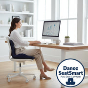 Danoz SeatSmart - DL - Shaped Integrated Car/Chair Seat Cushion Memory Foam Seat Anti - Slip Bottom Pressure - Reducing Hip Waist Support - danozdirect