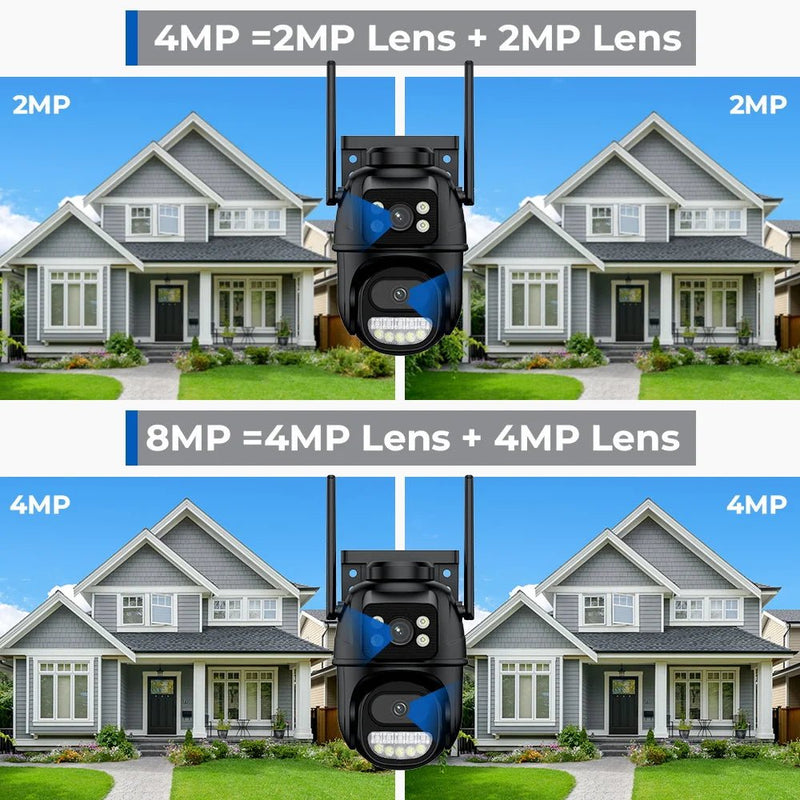 Danoz Security🔒 8MP 4K PTZ Wifi Camera! Featuring dual lenses, AI human detection, and auto Tracking - danozdirect