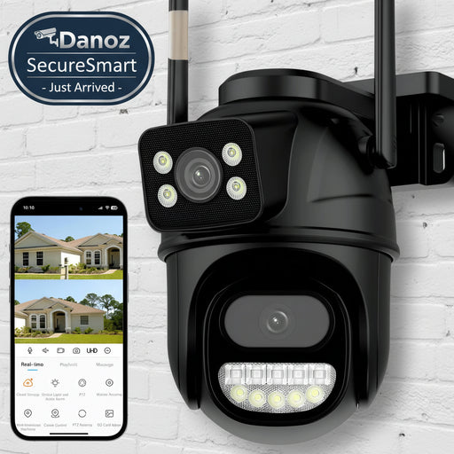 Danoz Security🔒 8MP 4K PTZ Wifi Camera! Featuring dual lenses, AI human detection, and auto Tracking - danozdirect