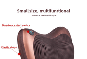 Danoz ShiatsuDo - USB Rechargeable Massage Pillow with Heat - Dual Button Deep Kneading Neck & Back Massager - Adjustable Speed & Direction Car Home Cushion - Brown - danozdirect