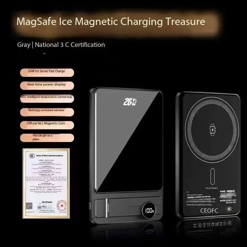 Danoz Smart - 10000mAh Magnetic Power Bank Super Slim 20W Wireless Fast Charging External Battery for For iWtach MagSafe Power Bank for iPhone - danozdirect