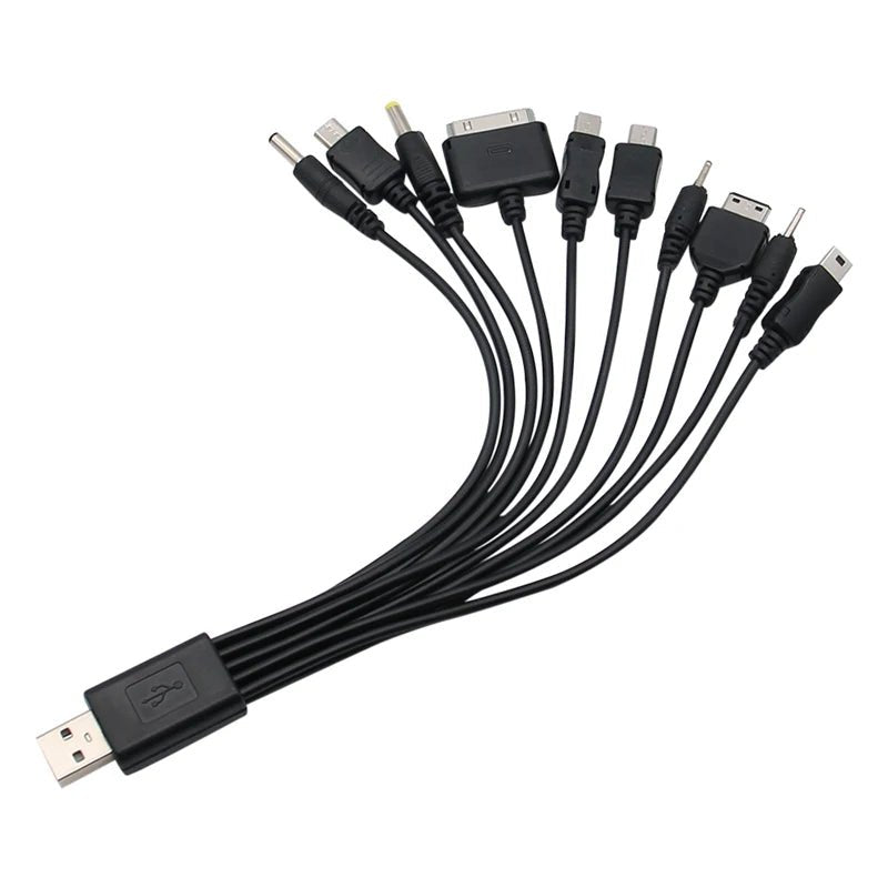 Danoz Smart - 10In1 USB to Multi - ports USB Cable Universal Phone Charging Cable Multi - head Charging Cable Cord all devices! - danozdirect