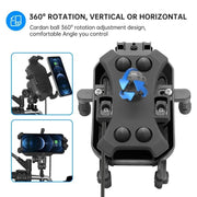 Danoz Smart - 15W Motorcycle Wireless Charging Phone Holder Phone Cradle Charger GPS Moto Support Cellphone Handlebar Mount for 4 - 7 inch Phone - danozdirect