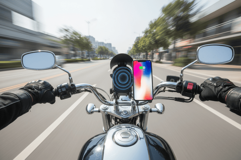 Danoz Smart - 15W Motorcycle Wireless Charging Phone Holder Phone Cradle Charger GPS Moto Support Cellphone Handlebar Mount for 4 - 7 inch Phone - danozdirect