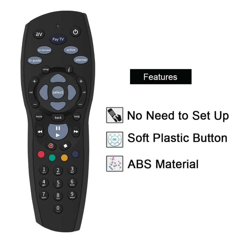Danoz Smart - 2 x Pay TV Remote Controls Compatible with Foxtel MYSTAR SKY NEW ZEALAND - Black - danozdirect