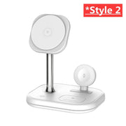 Danoz Smart - 3 In 1 Magnetic Wireless Charger Stand For Magsafe iPhone 16 15 14 13 Pro Max Apple Watch 9 8 AirPods Pro Fast Charging Station - danozdirect
