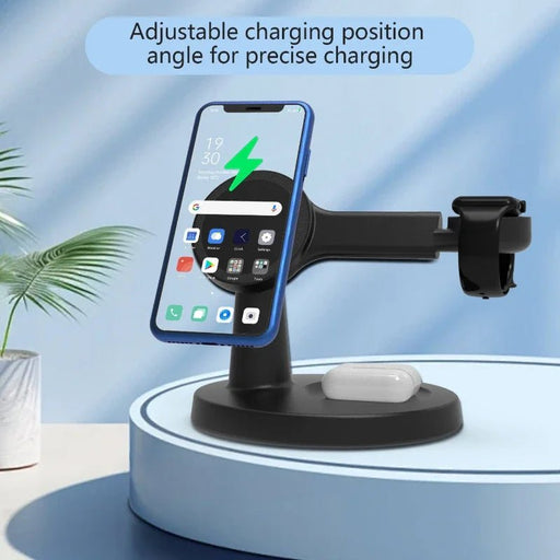 Danoz Smart - 3 In 1 Magnetic Wireless Charger Stand For Magsafe iPhone 16 15 14 13 Pro Max Apple Watch 9 8 AirPods Pro Fast Charging Station - danozdirect