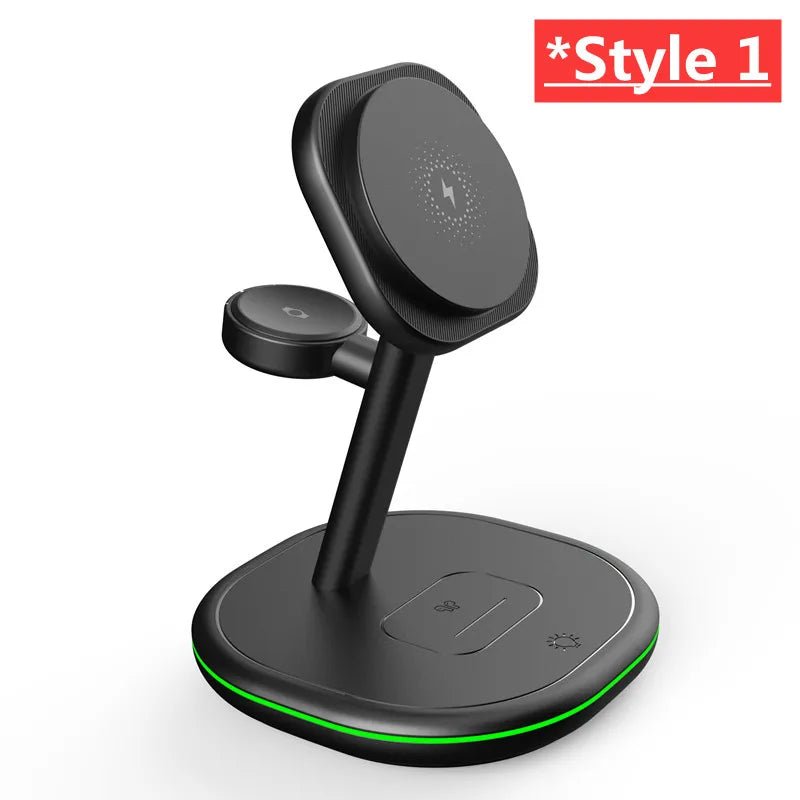 Danoz Smart - 3 In 1 Magnetic Wireless Charger Stand For Magsafe iPhone 16 15 14 13 Pro Max Apple Watch 9 8 AirPods Pro Fast Charging Station - danozdirect