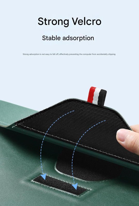 Danoz Smart - 3 - in - 1 PU Leather Laptop Sleeve with Stand & Mouse Pad + Accessory Pouch(black) - danozdirect