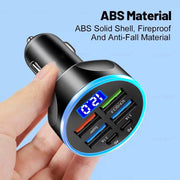 Danoz Smart - 66 - 250W PD Car Charger QC3.0 Fast Charge One to Six Car Cigarette Lighter Plug Car Charger Flash Charge with Digital Display - Buy 1 Get 1 Free - danozdirect