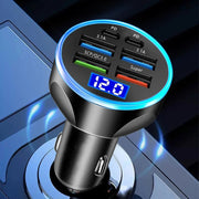 Danoz Smart - 66 - 250W PD Car Charger QC3.0 Fast Charge One to Six Car Cigarette Lighter Plug Car Charger Flash Charge with Digital Display - Buy 1 Get 1 Free - danozdirect