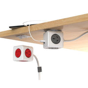 Danoz Smart - Allocacoc PowerCube Extended USB Powerboard 4 - Outlets 2 USB Ports Grey - White 1.5m - danozdirect