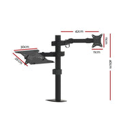 Danoz Smart - Artiss dual Monitor Arm Desk Mount Laptop Tray - danozdirect