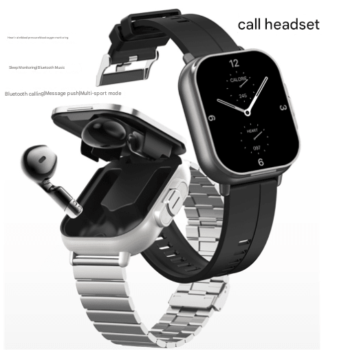 Danoz Smart - Black 2 - in - 1 Bluetooth Smartwatch with Integrated Earbuds for Sports - danozdirect