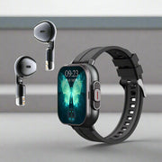 Danoz Smart - Black 2 - in - 1 Bluetooth Smartwatch with Integrated Earbuds for Sports - danozdirect