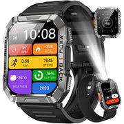 Danoz Smart - Black Men's Outdoor Smartwatch with Bluetooth Calling and Flashlight - danozdirect