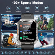 Danoz Smart - Black Men's Outdoor Smartwatch with Bluetooth Calling and Flashlight - danozdirect