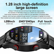 Danoz Smart - Black Silicone Business Smartwatch with ECG and PPG Monitoring and Stainless Steel Strap - danozdirect