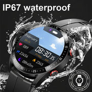 Danoz Smart - Black Silicone Business Smartwatch with ECG and PPG Monitoring and Stainless Steel Strap - danozdirect