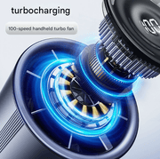 Danoz Smart - Blue High - Power Portable Handheld Fan with Digital Display - danozdirect
